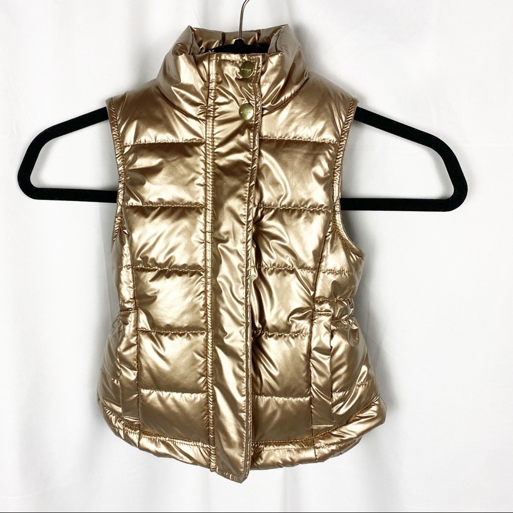 IMOGA Girls Gold Puffer Vest 4T - Picture 1 of 5